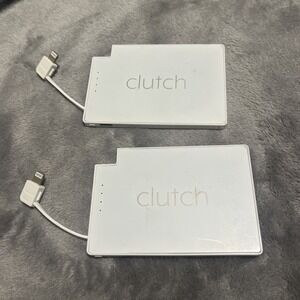 Lot Of 2 Clutch V3 Portable Charger Power Bank Slim White